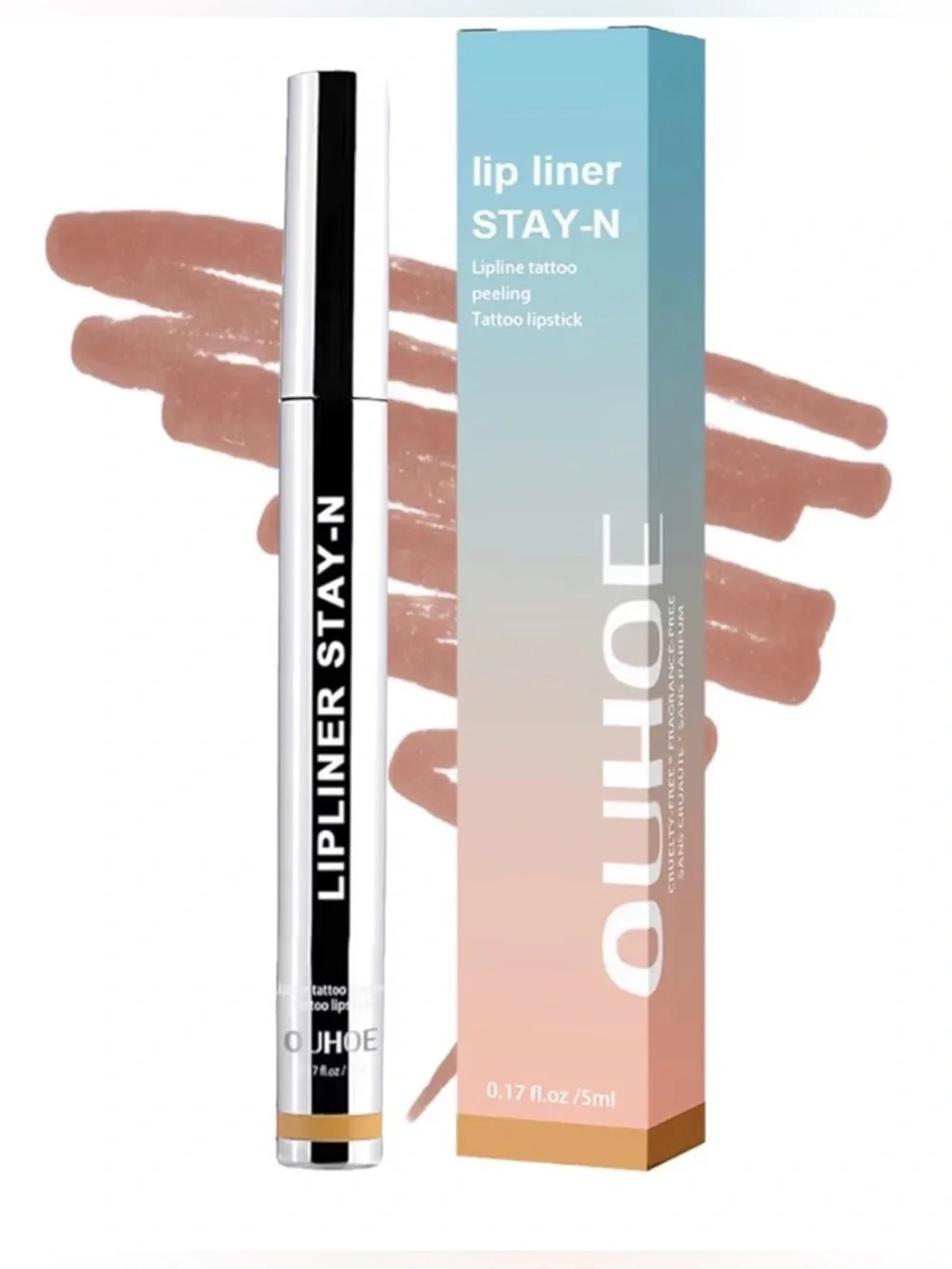 Ouhoe NWT Lip Liner Stay-N Light Bronze